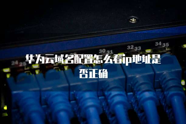 华为云域名配置怎么看ip地址是否正确