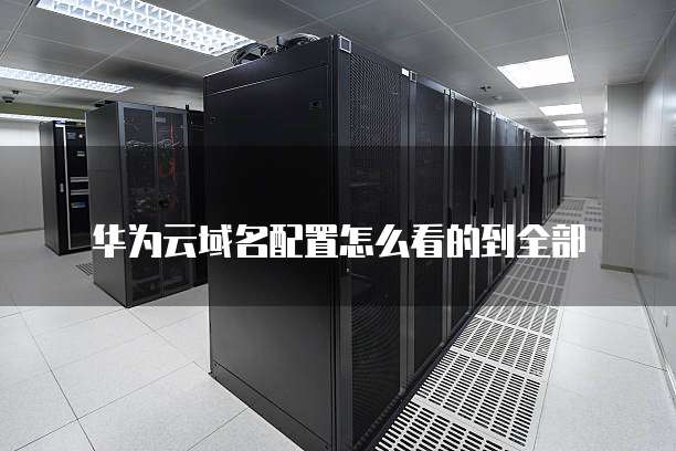 华为云域名配置怎么看的到全部
