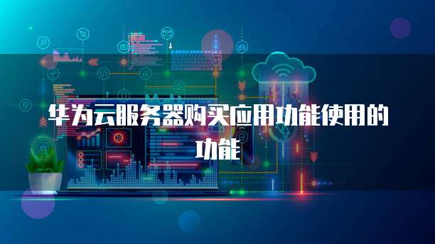 华为云服务器购买应用功能使用的功能