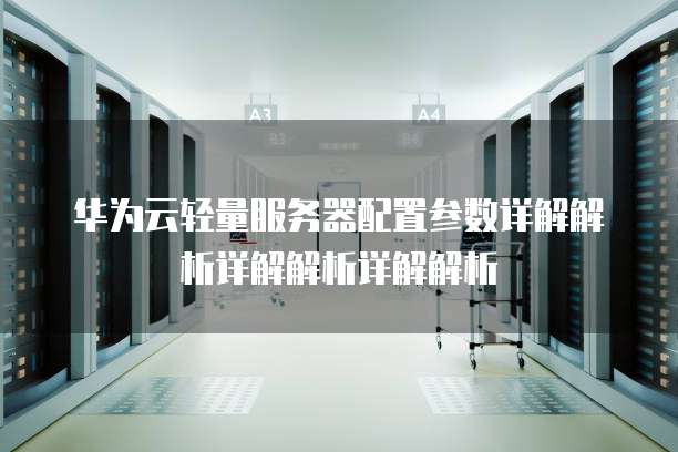 华为云轻量服务器配置参数详解解析详解解析详解解析