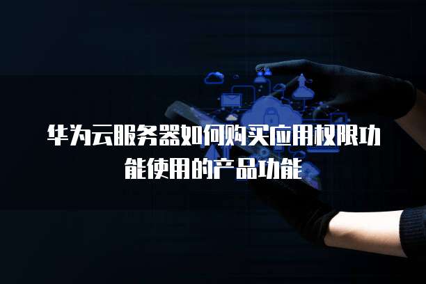 华为云服务器如何购买应用权限功能使用的产品功能