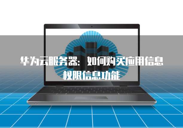 华为云服务器:如何购买应用信息权限信息功能