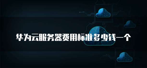 华为云服务器费用标准多少钱一个