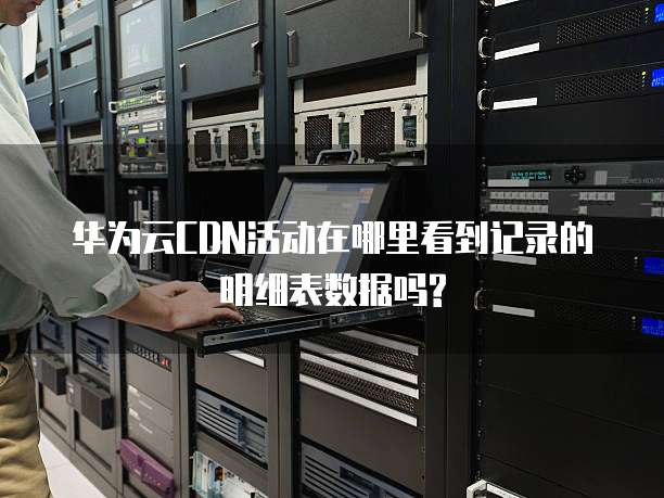 华为云CDN活动在哪里看到记录的明细表数据吗?