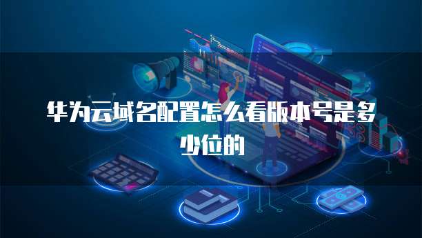 华为云域名配置怎么看版本号是多少位的