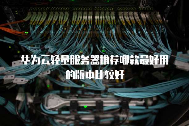 华为云轻量服务器推荐哪款最好用的版本比较好