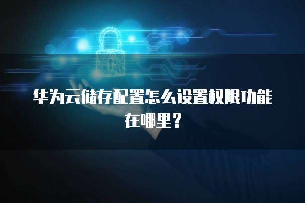 华为云储存配置怎么设置权限功能在哪里?