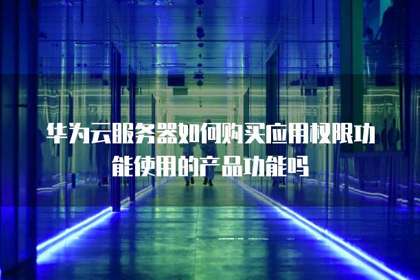 华为云服务器如何购买应用权限功能使用的产品功能吗