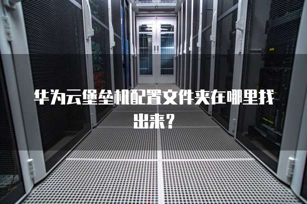 华为云堡垒机配置文件夹在哪里找出来?