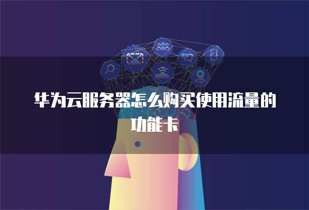 华为云服务器怎么购买使用流量的功能卡