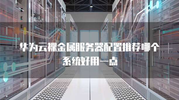 华为云裸金属服务器配置推荐哪个系统好用一点