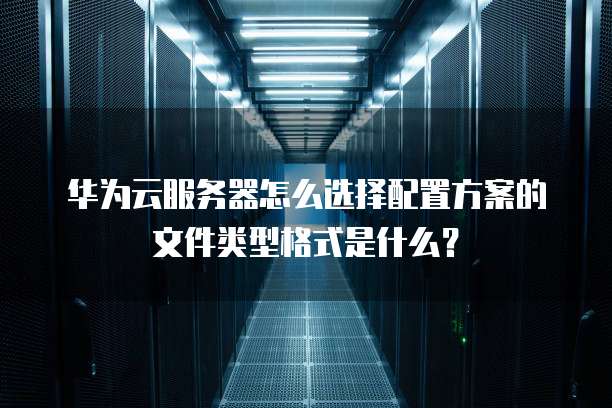 华为云服务器怎么选择配置方案的文件类型格式是什么?