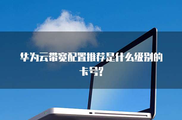 华为云带宽配置推荐是什么级别的卡号?