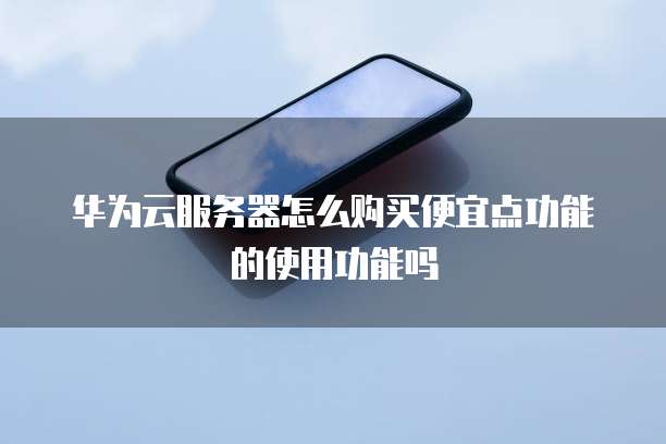 华为云服务器怎么购买便宜点功能的使用功能吗