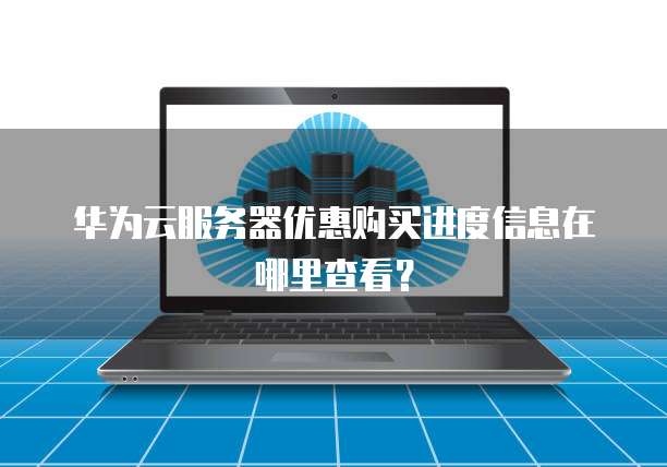 华为云服务器优惠购买进度信息在哪里查看？