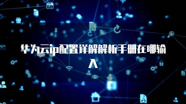 华为云ip配置详解解析手册在哪输入