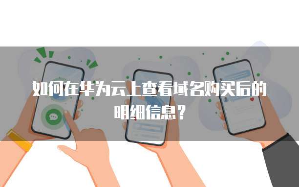 如何在华为云上查看域名购买后的明细信息?