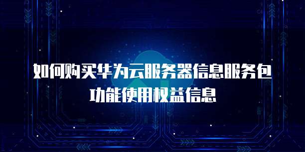 如何购买华为云服务器信息服务包功能使用权益信息
