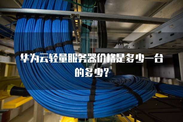 华为云轻量服务器价格是多少一台的多少?