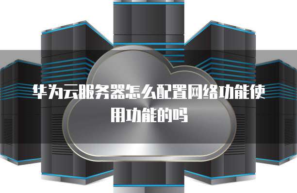 华为云服务器怎么配置网络功能使用功能的吗