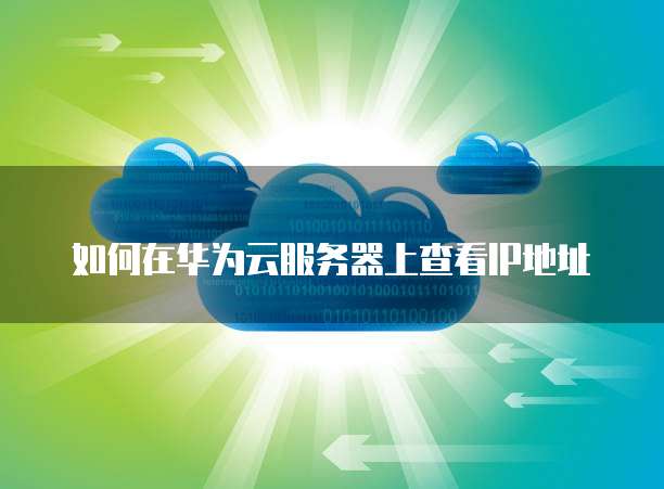 如何在华为云服务器上查看IP地址
