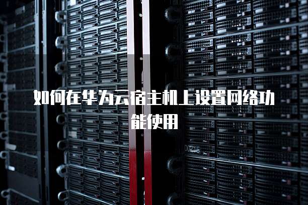 如何在华为云宿主机上设置网络功能使用