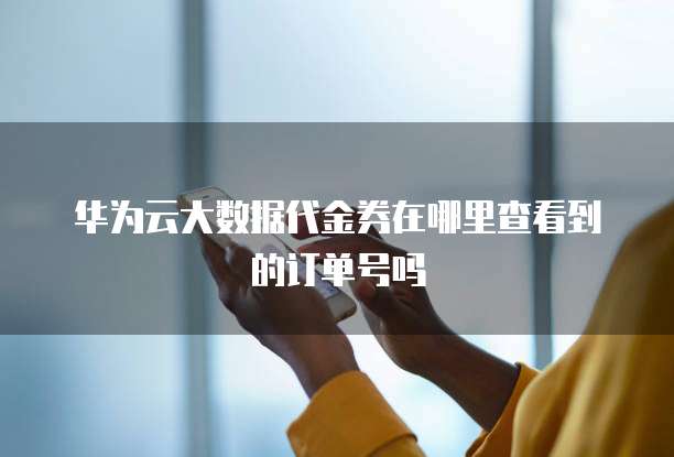华为云大数据代金券在哪里查看到的订单号吗