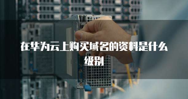 在华为云上购买域名的资料是什么级别