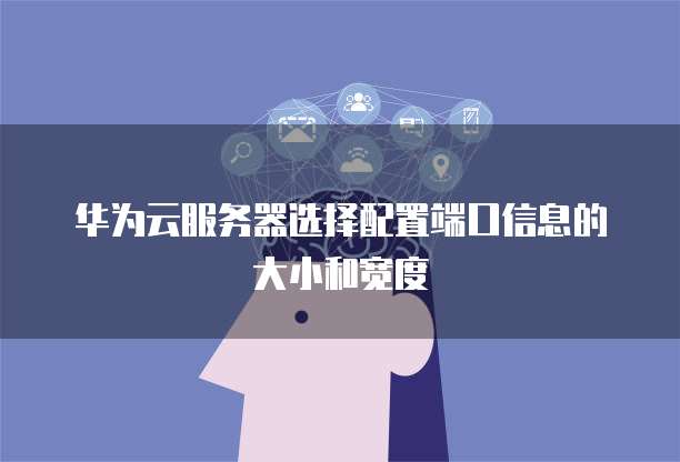 华为云服务器选择配置端口信息的大小和宽度
