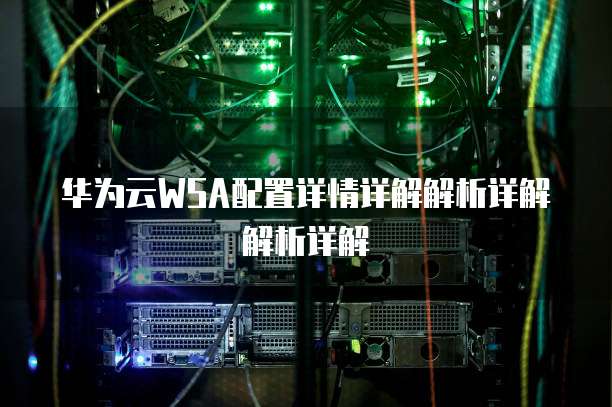 华为云WSA配置详情详解解析详解解析详解