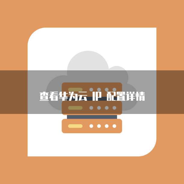 查看华为云 IP 配置详情