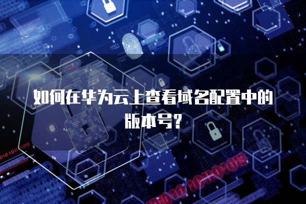 如何在华为云上查看域名配置中的版本号？