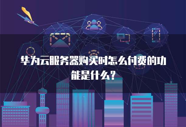 华为云服务器购买时怎么付费的功能是什么？