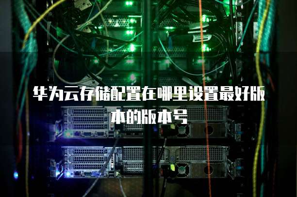 华为云存储配置在哪里设置最好版本的版本号