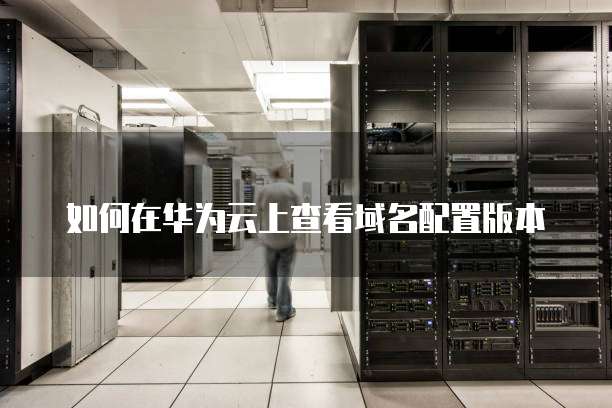 如何在华为云上查看域名配置版本