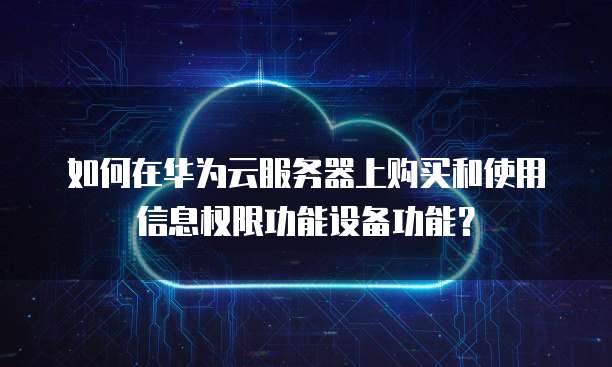 如何在华为云服务器上购买和使用信息权限功能设备功能?