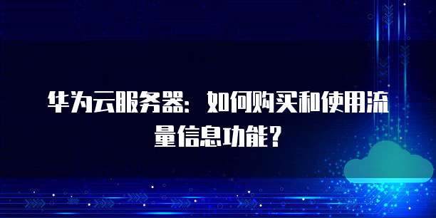 华为云服务器:如何购买和使用流量信息功能?
