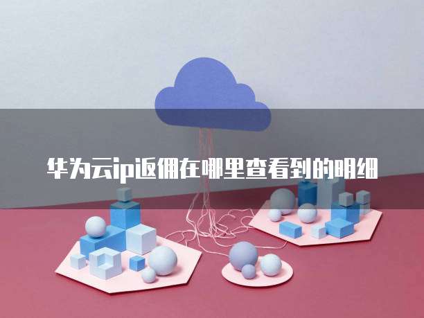 华为云ip返佣在哪里查看到的明细