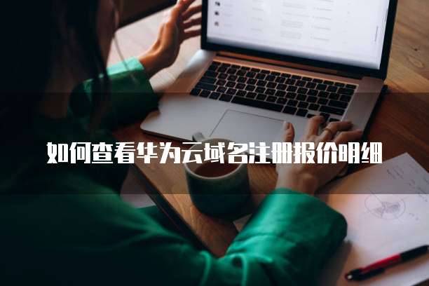 如何查看华为云域名注册报价明细