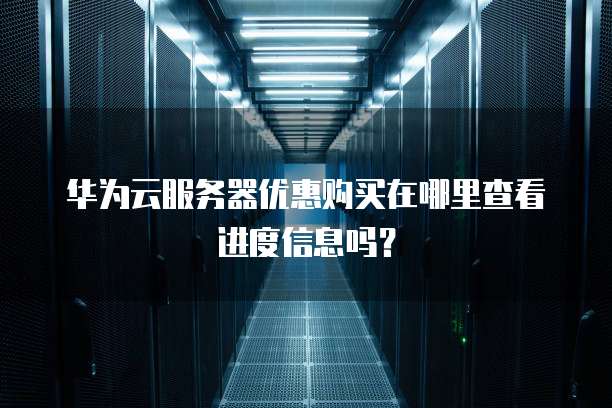 华为云服务器优惠购买在哪里查看进度信息吗？