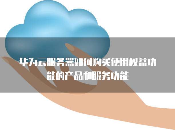 华为云服务器如何购买使用权益功能的产品和服务功能