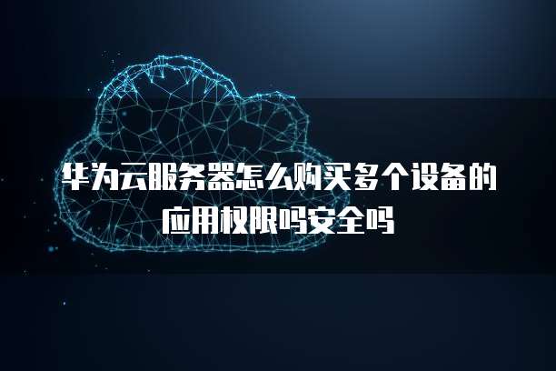 华为云服务器怎么购买多个设备的应用权限吗安全吗
