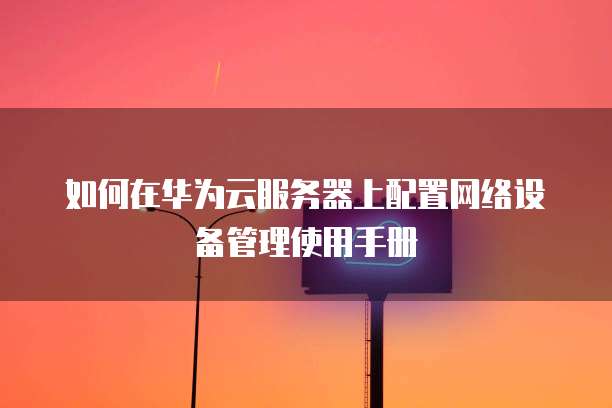 如何在华为云服务器上配置网络设备管理使用手册