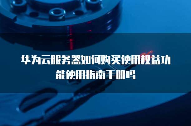 华为云服务器如何购买使用权益功能使用指南手册吗