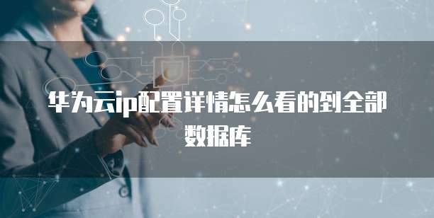 华为云ip配置详情怎么看的到全部数据库