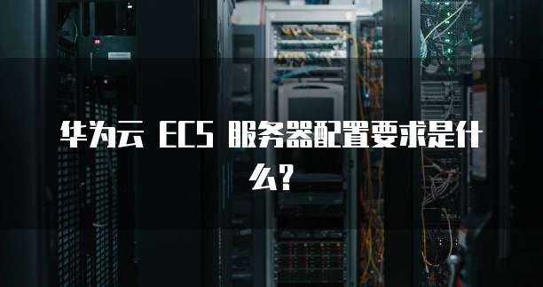 华为云 ECS 服务器配置要求是什么?