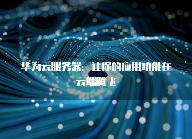华为云服务器:让你的应用功能在云端腾飞