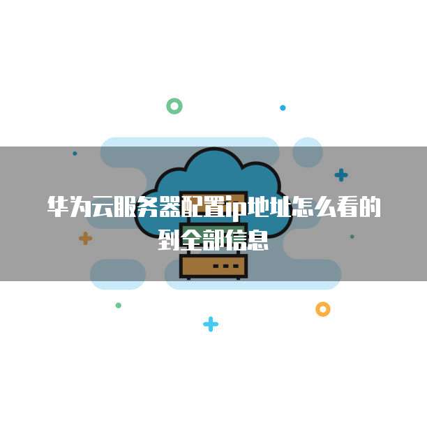 华为云服务器配置ip地址怎么看的到全部信息