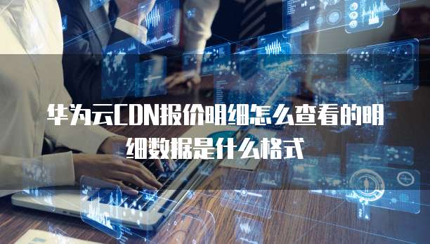 华为云CDN报价明细怎么查看的明细数据是什么格式