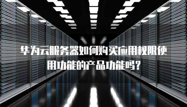 华为云服务器如何购买应用权限使用功能的产品功能吗?